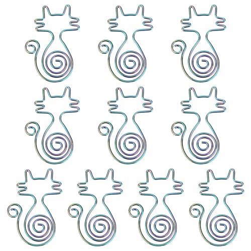 10PCS Papierklammern Tierische bunte Katzenformen – Kreative, tragbare Büroklammern für Dokumentenorganisation + Hochwertiges Eisenmaterial + Für Büro, Zuhause, Schulen 10PCS Papierklammern Tierische bunte Katzenformen – Kreative, tragbare Büroklammern für Dokumentenorganisation + Hochwertiges Eisenmaterial + Für Büro, Zuhause, Schulen von QWUUYEC