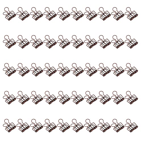 50 Stück Clips 32 mm Metall starke Klemmkraft hohl Büroklammern für Büro Schule zu Hause (type 2) von QWUUYEC