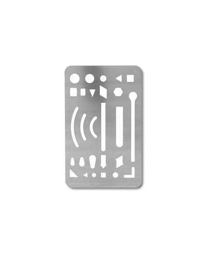 Erasing Shield Set 10 Stück – Vielseitige Zeichenhilfe aus rostfreiem Stahl + Ultra - dünn und haltbar für Ingenieurzeichnungen, Skizzen und Designprojekte (Edelstahl) von QWUUYEC