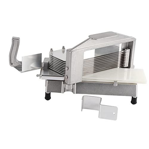 Gemüseschneider Aus Edelstahl, Manuell, Hohe Effizienz, Schnittstärke 4.7mm - Stabile Konstruktion, Scharfe Klingen, Ideal Für Obst Und Kartoffeln (Scheibendicke 6,3 mm/0,25 Zoll) von QWUUYEC