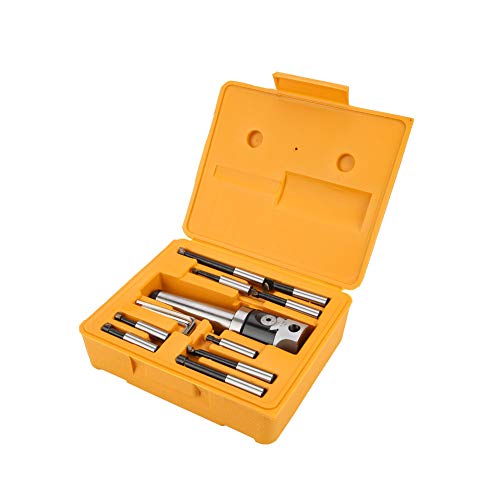MT4 - Arbor Adapter Konusstutzen, 50mm Ausdrehkopf, 9 - teiliges Bohrstangen Set - Stahl, Langlebig, Für CNC Metallbearbeitung und Drehmaschine MT4 - Arbor Adapter Konusstutzen, 50mm Ausdrehkopf, 9 - teiliges Bohrstangen Set - Stahl, Langlebig, Für CNC Metallbearbeitung und Drehmaschine von QWUUYEC