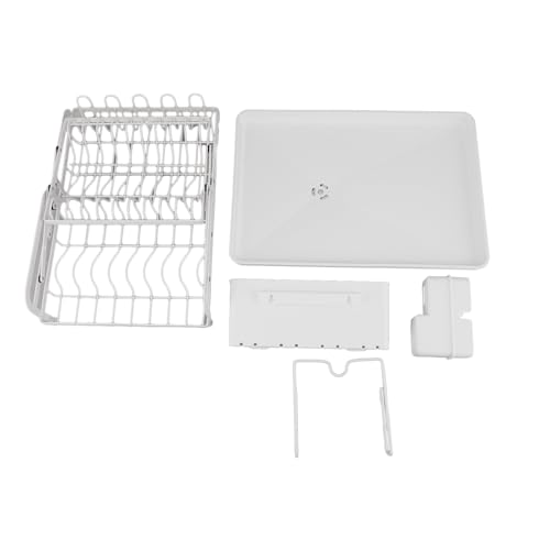 QWUUYEC Geschirrständer 2 - stufig Klappbar, Multifunktionales Abtropfgestell, Platzsparend Schwarz - Einfache Lagerung, Schnelle Trocknung, Ideal für Küche und Spüle (Typ 2) von QWUUYEC