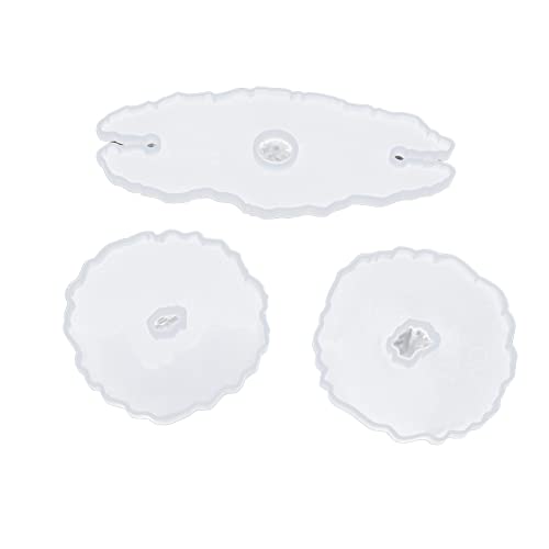 Silikonharzform - Flexible Easy Demold Craft Form, glattes wiederverwendbares Material, DIY -Glitzerpulver getrocknete Blumen, Multi -Purpose -Untersetzer und Rackform, transparent von QWUUYEC