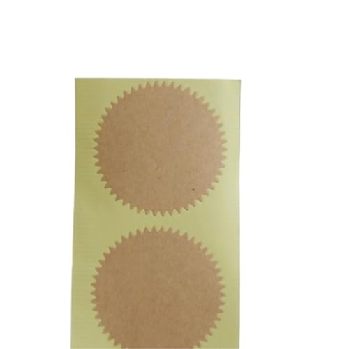 Einfache Aufkleber 100 Stück 45 mm Stempelaufkleber Haftnotizen Scrapbooking Geschenkpaket Versiegelungsetiketten for DIY Süßigkeiten Cookie Pack Embosser Seal(Brown) von QWWQYDY