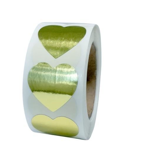 Einfache Aufkleber 200/500 Stück/Rolle 50 mm Silber-Gold-Prägeaufkleber for Prägestempel, individuelle Blanko-Prägesiegeletiketten for Selbermachen von Einladungskarten(2.5cm 500pcs A) von QWWQYDY
