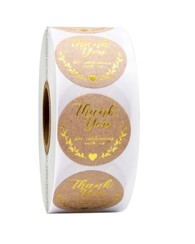 Einfache Aufkleber 200/500 Stück/Rolle 50 mm Silber-Gold-Prägeaufkleber for Prägestempel, individuelle Blanko-Prägesiegeletiketten for Selbermachen von Einladungskarten(500 PCS style 17) von QWWQYDY