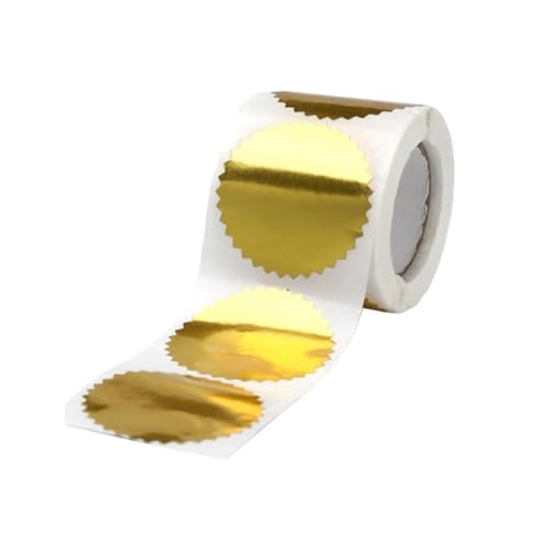 Einfache Aufkleber 45 mm runder Aufkleber mit Zahnrad-Etiketten for Prägen von Auszeichnungssiegeln, DIY-Prägesiegel for Karten, Universitätszertifikate(D) von QWWQYDY