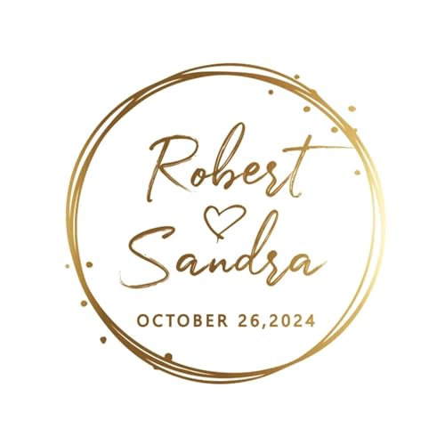 Einfache Aufkleber 50 stücke Runde Gold Folie Klar Label Aufkleber Hochzeit Party Umschlag Geschenk Tasche Kerzen Box Pack Cookie Danke Aufkleber(Design 06,3CM-50PCS) von QWWQYDY