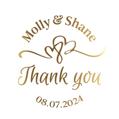 Einfache Aufkleber 50 stücke Runde Gold Folie Klar Label Aufkleber Hochzeit Party Umschlag Geschenk Tasche Kerzen Box Pack Cookie Danke Aufkleber(Design 13,5CM-50PCS) von QWWQYDY