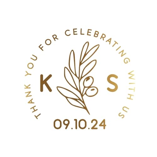 Einfache Aufkleber 50 stücke Runde Gold Folie Klar Label Aufkleber Hochzeit Party Umschlag Geschenk Tasche Kerzen Box Pack Cookie Danke Aufkleber(Design 14,6CM-50PCS) von QWWQYDY