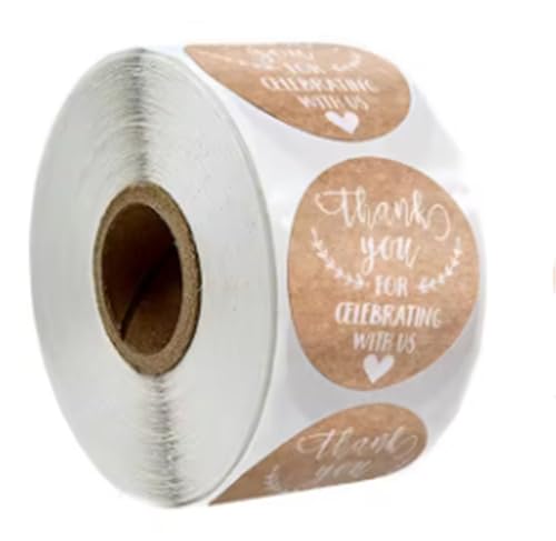 Einfache Aufkleber Aufkleber „Danke, dass Sie mit uns feiern“ for Einladungskarten, Hochzeiten, Geburtstage, Jahrestage, Feste, Gastgeschenke, Geschenkverpackungen(ColorG) von QWWQYDY