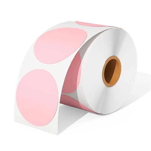 Einfache Aufkleber Runder geprägter Siegelaufkleber Farbetikettenaufkleber Prägestempelaufkleber Stempeldruck Logo-Geschenkverpackungsaufkleber(Pink) von QWWQYDY