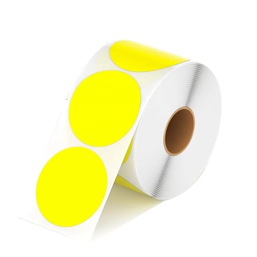 Einfache Aufkleber Runder geprägter Siegelaufkleber Farbetikettenaufkleber Prägestempelaufkleber Stempeldruck Logo-Geschenkverpackungsaufkleber(Yellow) von QWWQYDY