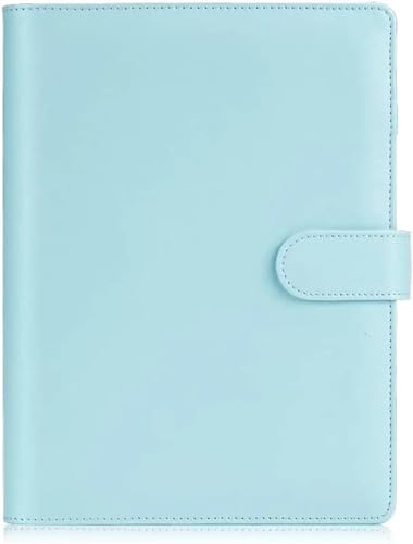 QWWQYDY Loose Leaf Notebook A5/A6 Budget Binder Planer Notebook Abdeckung PU Lose-blatt Handbuch 6 Löcher Binder Tagebuch Agenda Papier Abdeckung(Blue,A6) von QWWQYDY