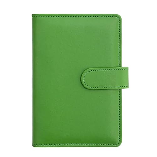 QWWQYDY Loose Leaf Notebook A5/A6 Budget Binder Planer Notebook Abdeckung PU Lose-blatt Handbuch 6 Löcher Binder Tagebuch Agenda Papier Abdeckung(Green-01,A6) von QWWQYDY