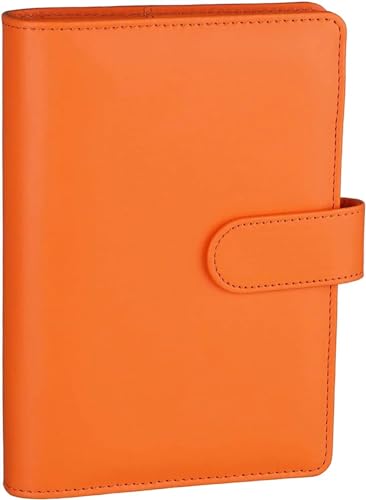 QWWQYDY Loose Leaf Notebook A5/A6 Budget Binder Planer Notebook Abdeckung PU Lose-blatt Handbuch 6 Löcher Binder Tagebuch Agenda Papier Abdeckung(Pink,A6) von QWWQYDY