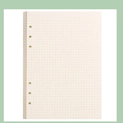 QWWQYDY Loose Leaf Notebook A6/A5 PU Leder DIY Binder Notebook Cover Tagebuch Agenda Planer Papier Cover Briefpapier(Grid 40sheets,A5) von QWWQYDY