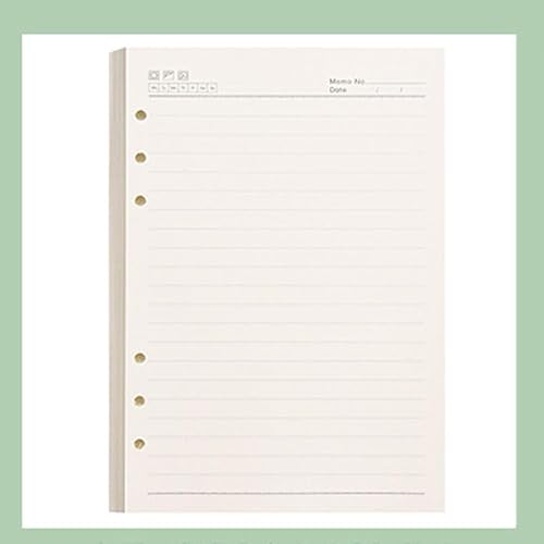 QWWQYDY Loose Leaf Notebook A6/A5 PU Leder DIY Binder Notebook Cover Tagebuch Agenda Planer Papier Cover Briefpapier(Line 40sheets,A5) von QWWQYDY
