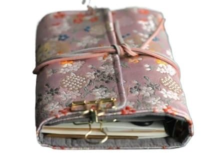 QWWQYDY Loose Leaf Notebook A6 A5 Loseblatt-Notizbücher, Stoff-Design, Binder, Tagebuch, Notizbuch, Agenda, Planer, 90 Blatt, Schreibwaren(90 sheets-02,A6) von QWWQYDY