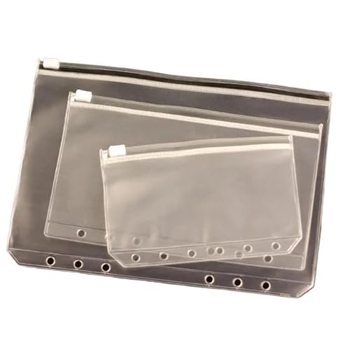 QWWQYDY Loose Leaf Notebook A6 A7 Handbuch, multifunktionales, farblich passendes, quadratisches Loseblatt-Kartenbuch, Büromaterial(Square zip bag,A7) von QWWQYDY