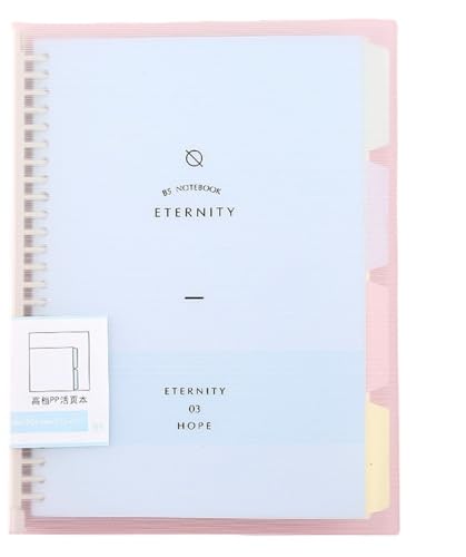 QWWQYDY Loose Leaf Notebook Binder A4/B5/A5 Loose Leaf Spiral Paper Diary Removable Simple Thickened Coil Shell Notebook(Blue,B5) von QWWQYDY