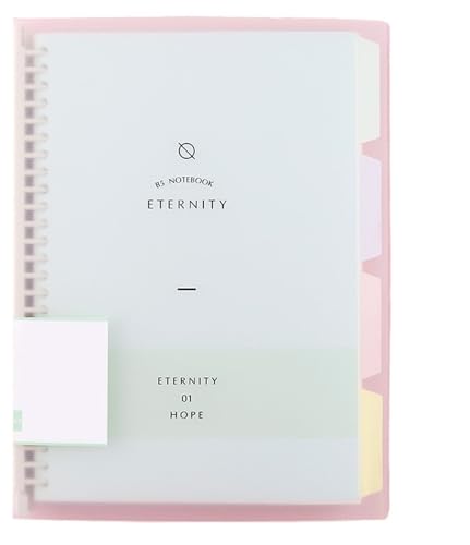 QWWQYDY Loose Leaf Notebook Binder A4/B5/A5 Loose Leaf Spiral Paper Diary Removable Simple Thickened Coil Shell Notebook(Green,B5) von QWWQYDY