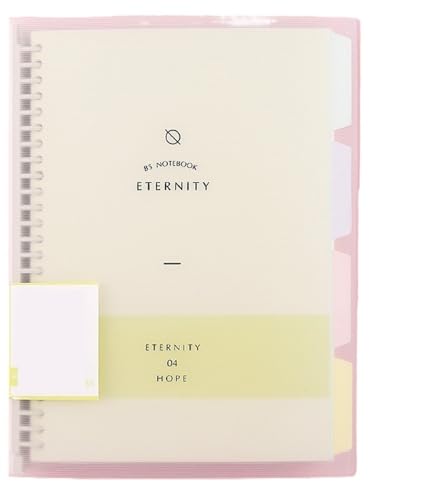 QWWQYDY Loose Leaf Notebook Binder A4/B5/A5 Loose Leaf Spiral Paper Diary Removable Simple Thickened Coil Shell Notebook(Yellow,A4) von QWWQYDY