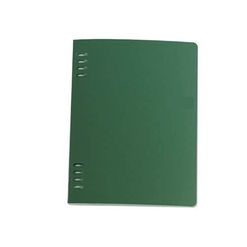 QWWQYDY Loose Leaf Notebook Einfache Hülle, kein Kratzer, Loseblatt-PP-Einband, A5-Handbuch, Loseblatt-Kern, B5, horizontale Innenseite, herausnehmbar(PP-A5-d green) von QWWQYDY