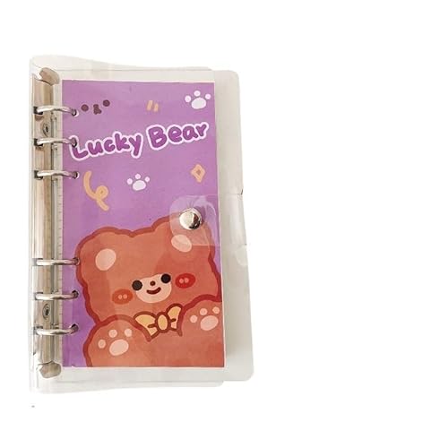 QWWQYDY Loose Leaf Notebook Handkonto-Loseblatt-Notizbuch-Set, Mädchen-Herz, abnehmbare Spirale, Buch, Notizblöcke, Schreibwaren(Yellow Bow Be) von QWWQYDY