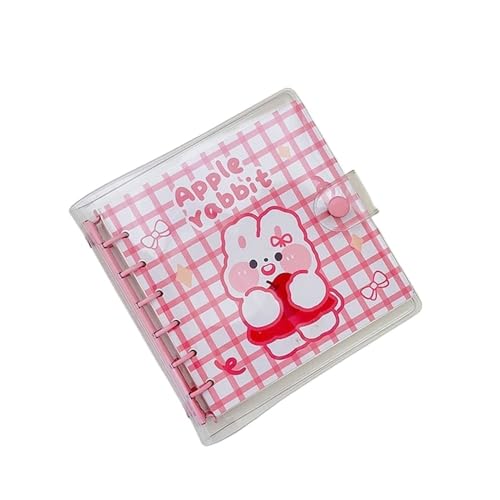 QWWQYDY Loose Leaf Notebook Konto-Schreibblöcke, quadratisches Tagebuch, Buch, Handbuch, abnehmbares Notizbuch, Notizblock, Buch mit losen Blättern(Pink) von QWWQYDY