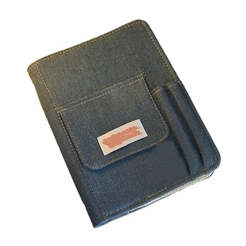 QWWQYDY Loose Leaf Notebook Kreative Denim-Notizbücher, Binder-Journal, Hand-Ledger-Tagebuch, Geschenkbox, Mädchen-Notizbuch, Schreibwaren-Aufbewahrung(Light blue) von QWWQYDY