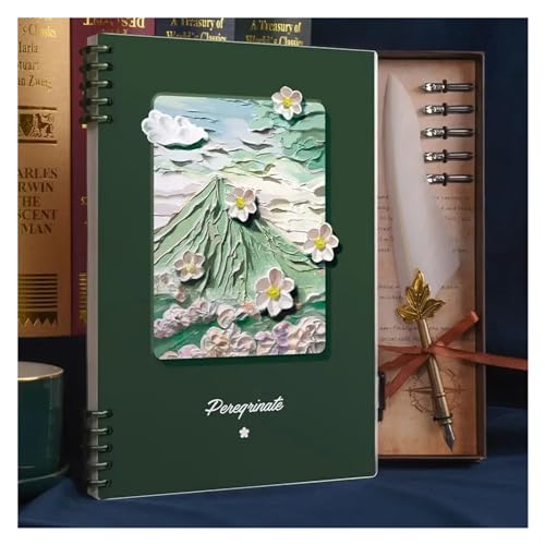 QWWQYDY Loose Leaf Notebook Loseblattbuch, abnehmbares Notizbuch, Volumen, Loseblattpapier, Schreibwaren, Bürobedarf(B,A4) von QWWQYDY