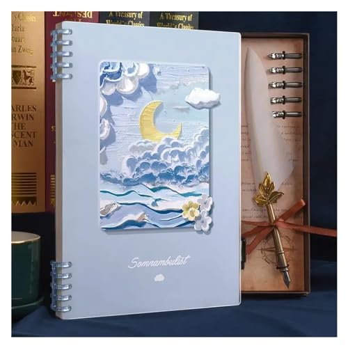 QWWQYDY Loose Leaf Notebook Loseblattbuch, abnehmbares Notizbuch, Volumen, Loseblattpapier, Schreibwaren, Bürobedarf(C,B5) von QWWQYDY