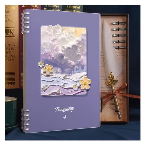 QWWQYDY Loose Leaf Notebook Loseblattbuch, abnehmbares Notizbuch, Volumen, Loseblattpapier, Schreibwaren, Bürobedarf(D,B5) von QWWQYDY