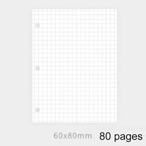 QWWQYDY Loose Leaf Notebook Mini-Notizbuch mit 3 Löchern, lose Blätter, Notizblock, Ringbuch, Handbuch, Planer, Zeitschriften, Schreibwaren(80 pages) von QWWQYDY