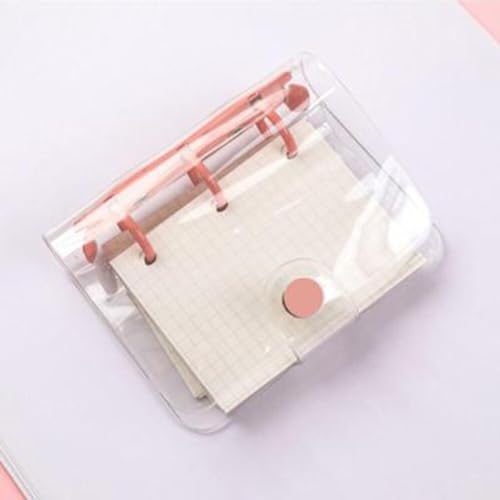 QWWQYDY Loose Leaf Notebook Mini-Notizbuch mit 3 Löchern, lose Blätter, Notizblock, Ringbuch, Handbuch, Planer, Zeitschriften, Schreibwaren(Red) von QWWQYDY