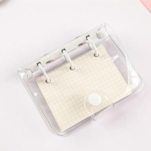 QWWQYDY Loose Leaf Notebook Mini-Notizbuch mit 3 Löchern, lose Blätter, Notizblock, Ringbuch, Handbuch, Planer, Zeitschriften, Schreibwaren(White) von QWWQYDY
