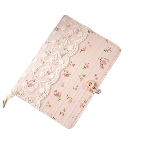 QWWQYDY Loose Leaf Notebook Spitze rosa dichte Blumen Baumwolle lose Blatt A5A6A7 BinderJournal Notizbuch Tagebuch Cover handgefertigt(Pink,Loose Leaf A6) von QWWQYDY