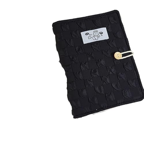QWWQYDY Loose Leaf Notebook Stoffnudel-Handbuch, kleines Notizbuch im frischen Stil, einfaches Mädchen-Quadrat-Loseblatt-Handbuch(A5-16) von QWWQYDY