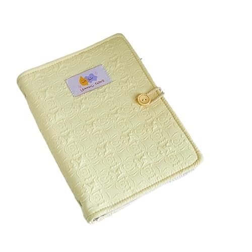 QWWQYDY Loose Leaf Notebook Stoffnudel-Handbuch, kleines Notizbuch im frischen Stil, einfaches Mädchen-Quadrat-Loseblatt-Handbuch(A5-3) von QWWQYDY