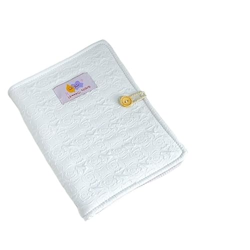 QWWQYDY Loose Leaf Notebook Stoffnudel-Handbuch, kleines Notizbuch im frischen Stil, einfaches Mädchen-Quadrat-Loseblatt-Handbuch(A5-4) von QWWQYDY