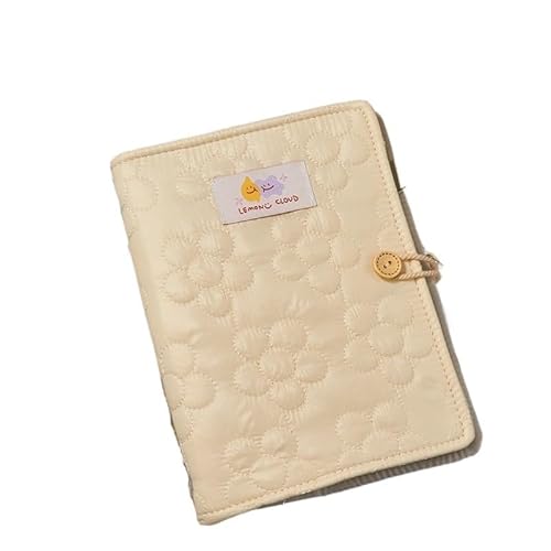 QWWQYDY Loose Leaf Notebook Stoffnudel-Handbuch, kleines Notizbuch im frischen Stil, einfaches Mädchen-Quadrat-Loseblatt-Handbuch(A5-7) von QWWQYDY