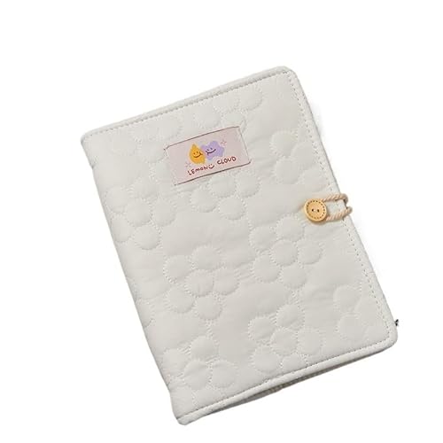 QWWQYDY Loose Leaf Notebook Stoffnudel-Handbuch, kleines Notizbuch im frischen Stil, einfaches Mädchen-Quadrat-Loseblatt-Handbuch(A5-8) von QWWQYDY