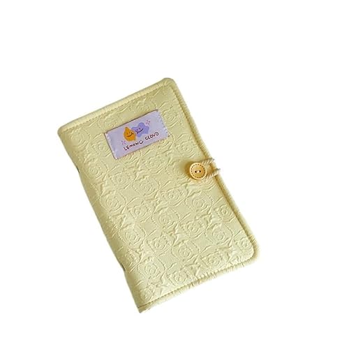 QWWQYDY Loose Leaf Notebook Stoffnudel-Handbuch, kleines Notizbuch im frischen Stil, einfaches Mädchen-Quadrat-Loseblatt-Handbuch(A6-1) von QWWQYDY