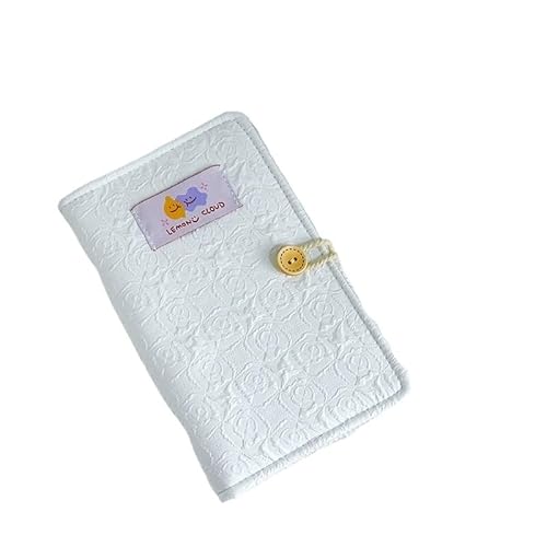 QWWQYDY Loose Leaf Notebook Stoffnudel-Handbuch, kleines Notizbuch im frischen Stil, einfaches Mädchen-Quadrat-Loseblatt-Handbuch(A6-2) von QWWQYDY