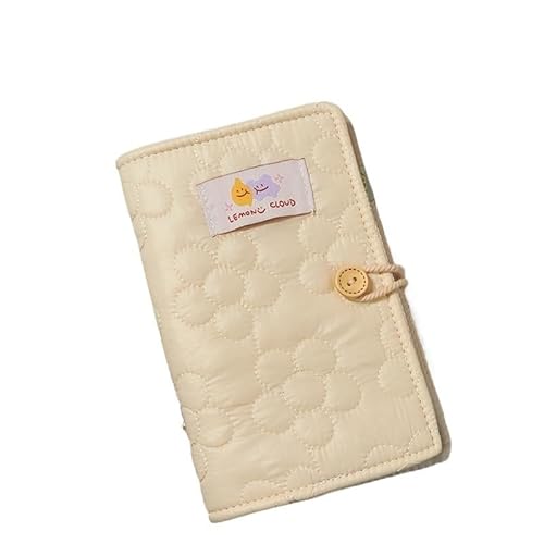 QWWQYDY Loose Leaf Notebook Stoffnudel-Handbuch, kleines Notizbuch im frischen Stil, einfaches Mädchen-Quadrat-Loseblatt-Handbuch(A6-5) von QWWQYDY