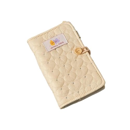 QWWQYDY Loose Leaf Notebook Stoffnudel-Handbuch, kleines Notizbuch im frischen Stil, einfaches Mädchen-Quadrat-Loseblatt-Handbuch(A6-9) von QWWQYDY