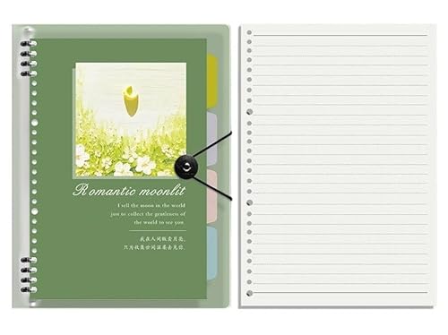 QWWQYDY Loose Leaf Notebook Vintage-Ölgemälde, kratzfest, lose Blätter, abnehmbarer horizontaler Notizblock, verdickter und vereinfachter Notizblock(C,B5) von QWWQYDY