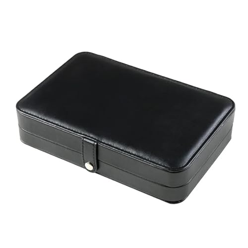 QWWQYDY Schmuckaufbewahrung Doppelschichtige Schmuckschatulle for Ringe und Halsketten.(Black) von QWWQYDY