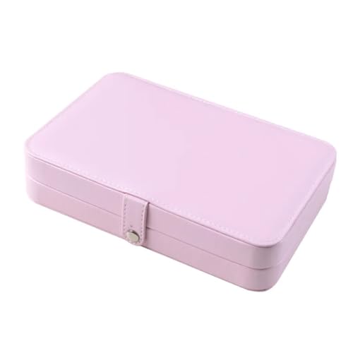 QWWQYDY Schmuckaufbewahrung Doppelschichtige Schmuckschatulle for Ringe und Halsketten.(Pink) von QWWQYDY